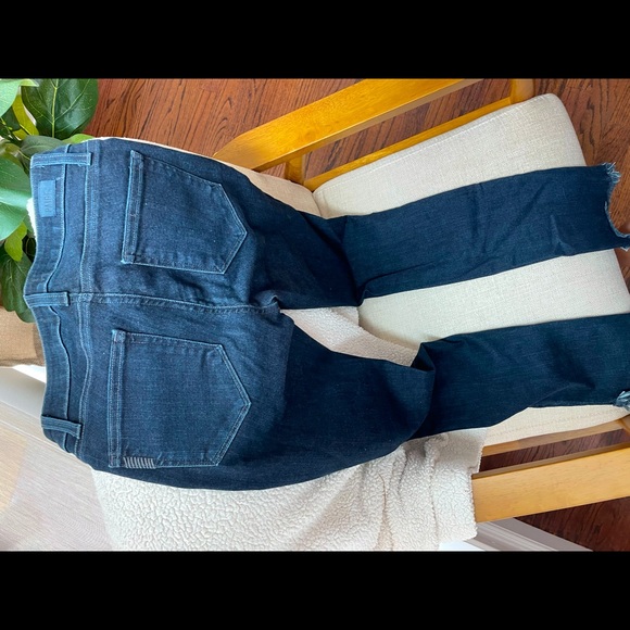 Dark blue Paige jeans with raw hem cut off - Picture 3 of 7